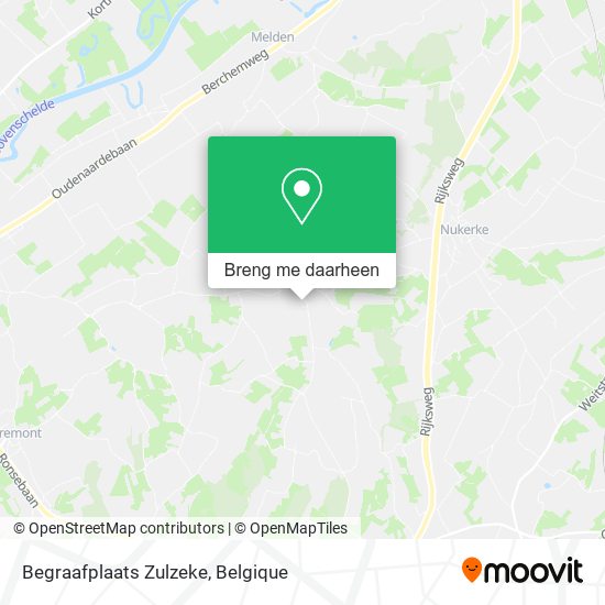 Begraafplaats Zulzeke kaart
