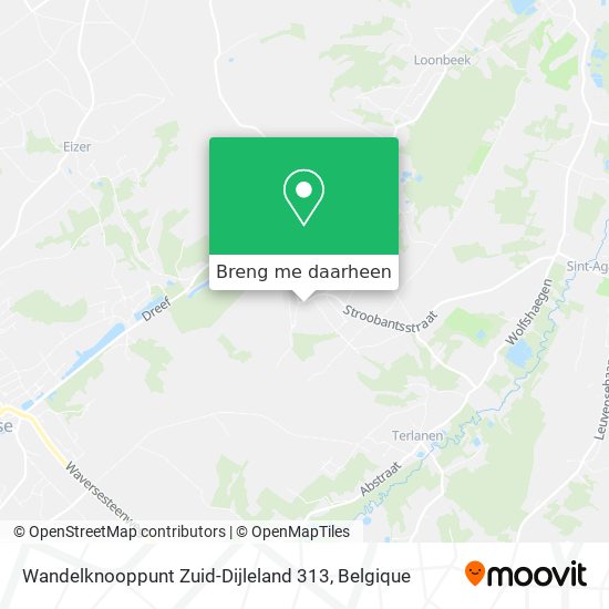 Wandelknooppunt Zuid-Dijleland 313 kaart