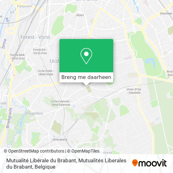 Mutualité Libérale du Brabant, Mutualités Liberales du Brabant kaart