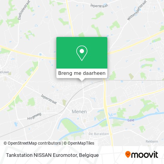 Tankstation NISSAN Euromotor kaart