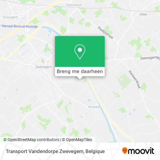 Transport Vandendorpe Zwevegem kaart