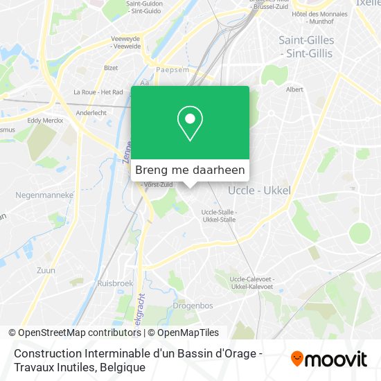 Construction Interminable d'un Bassin d'Orage - Travaux Inutiles kaart