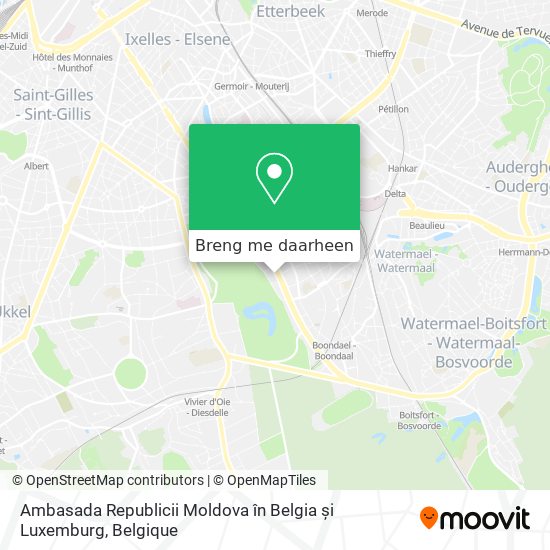 Ambasada Republicii Moldova în Belgia și Luxemburg kaart