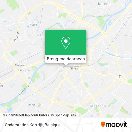 Onderstation Kortrijk kaart