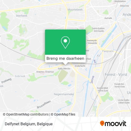 Delfynet Belgium kaart