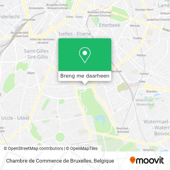 Chambre de Commerce de Bruxelles kaart