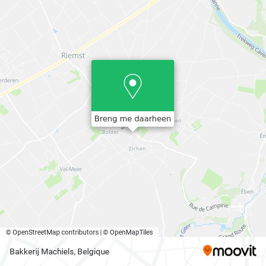 Bakkerij Machiels kaart