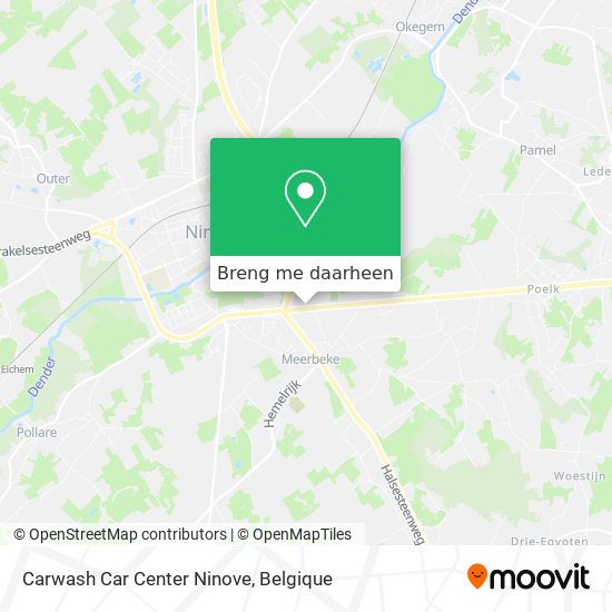 Carwash Car Center Ninove kaart