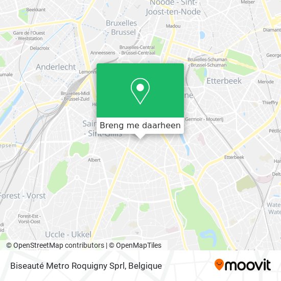 Biseauté Metro Roquigny Sprl kaart