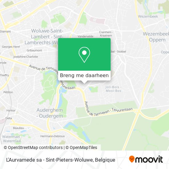 L'Aurvamede sa - Sint-Pieters-Woluwe kaart