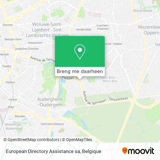 European Directory Assistance sa kaart