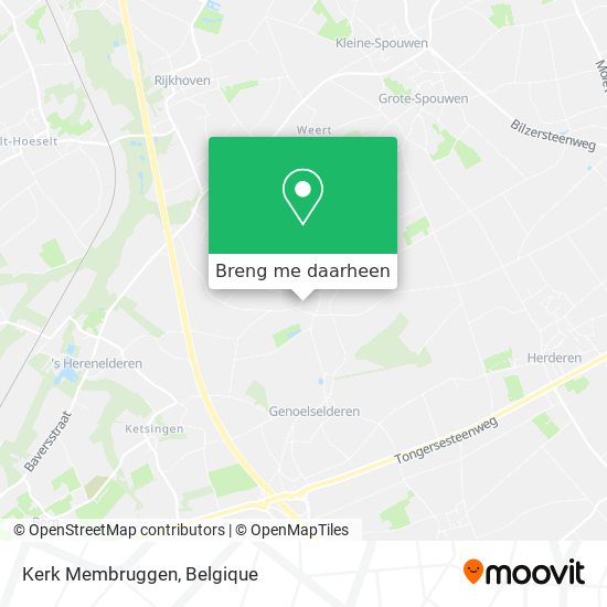 Kerk Membruggen kaart