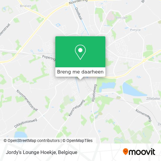 Jordy's Lounge Hoekje kaart