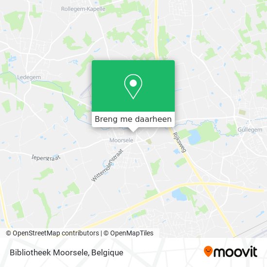 Bibliotheek Moorsele kaart