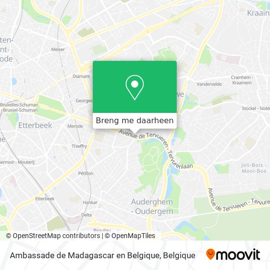 Ambassade de Madagascar en Belgique kaart