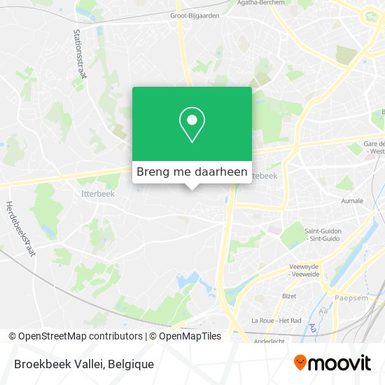 Broekbeek Vallei kaart