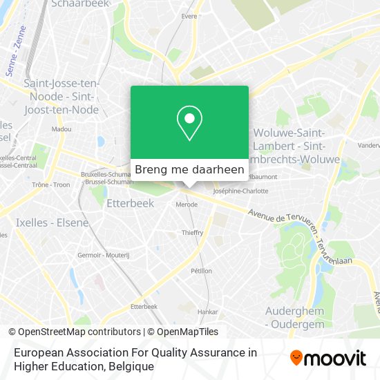 European Association For Quality Assurance in Higher Education kaart