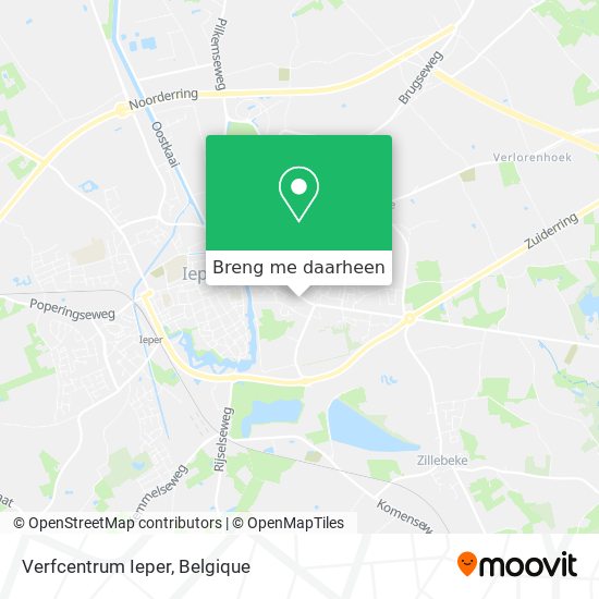 Verfcentrum Ieper kaart