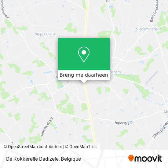 De Kokkerelle Dadizele kaart