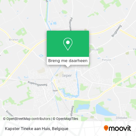 Kapster Tineke aan Huis kaart