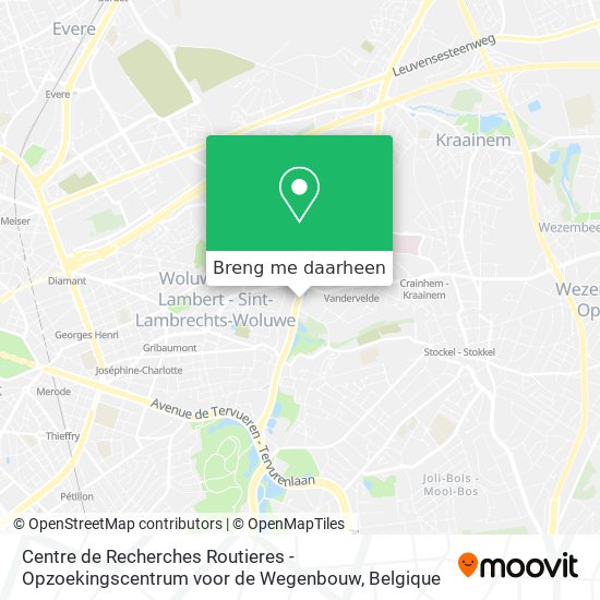 Centre de Recherches Routieres - Opzoekingscentrum voor de Wegenbouw kaart