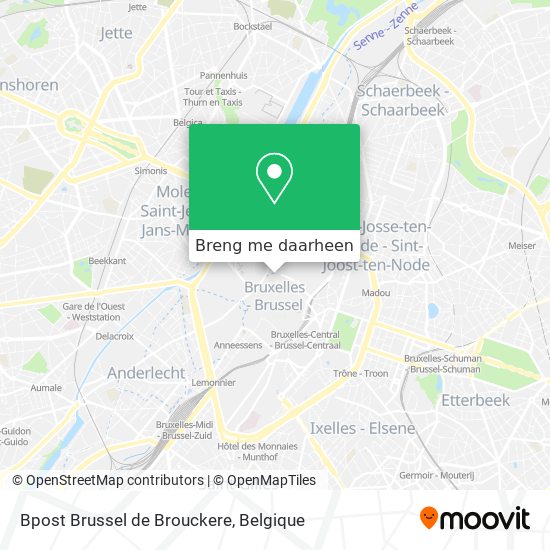 Bpost Brussel de Brouckere kaart