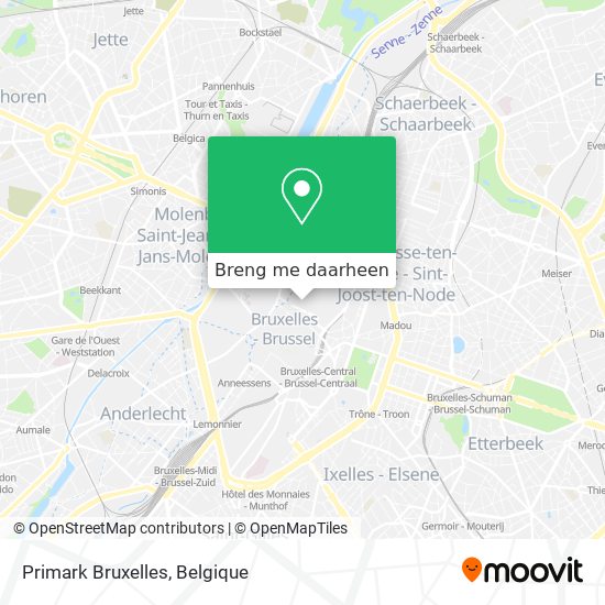 Primark Bruxelles kaart