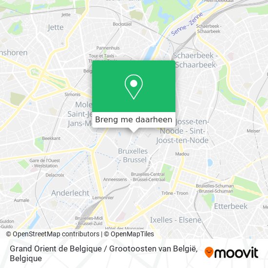 Grand Orient de Belgique / Grootoosten van België kaart
