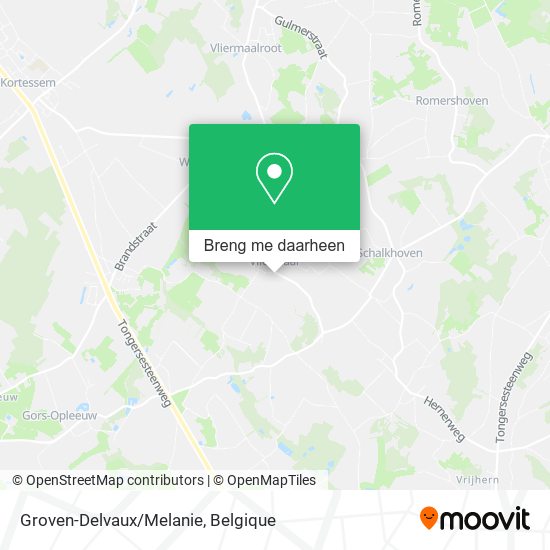 Groven-Delvaux/Melanie kaart
