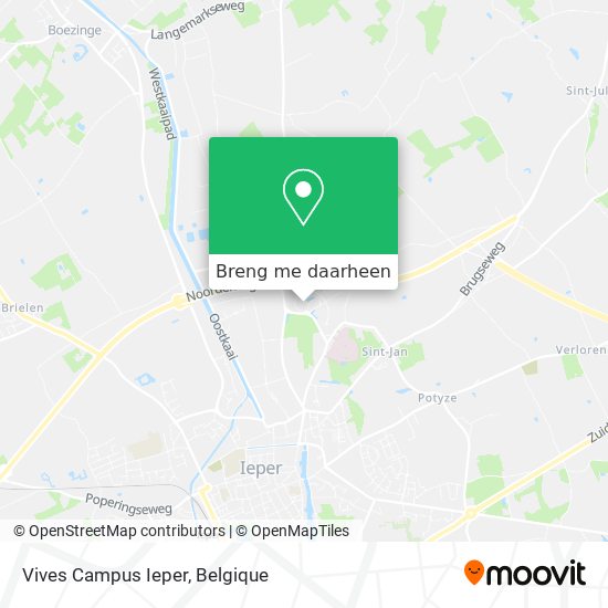 Vives Campus Ieper kaart