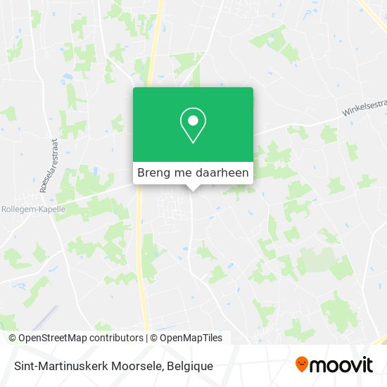 Sint-Martinuskerk Moorsele kaart