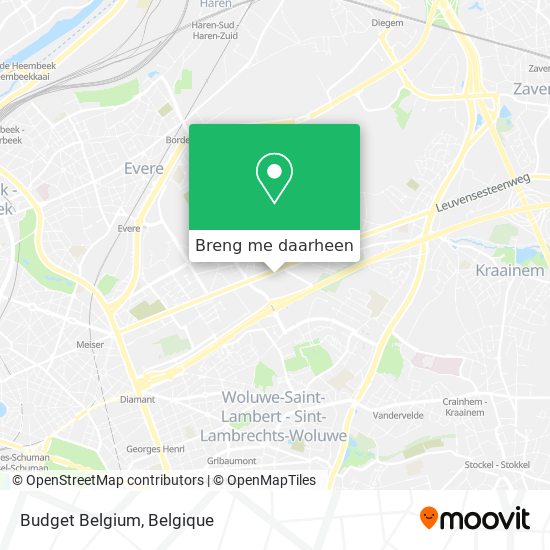 Budget Belgium kaart