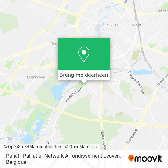 Panal - Palliatief Netwerk Arrondissement Leuven kaart