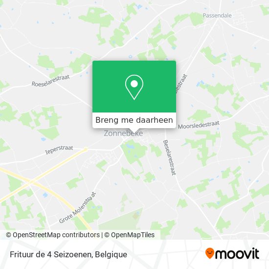 Frituur de 4 Seizoenen kaart