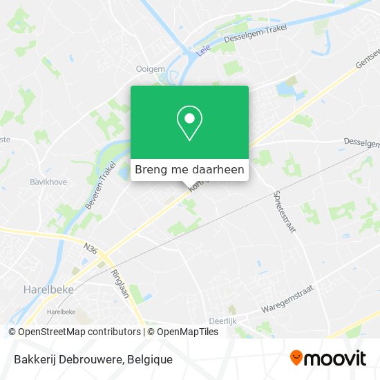 Bakkerij Debrouwere kaart