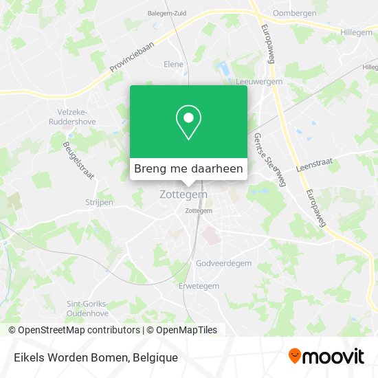 Eikels Worden Bomen kaart