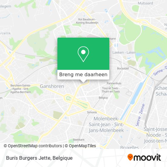 Bun's Burgers Jette kaart