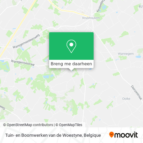 Tuin- en Boomwerken van de Woestyne kaart