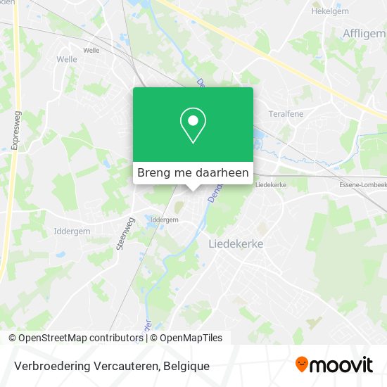 Verbroedering Vercauteren kaart