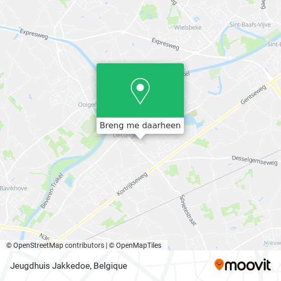 Jeugdhuis Jakkedoe kaart