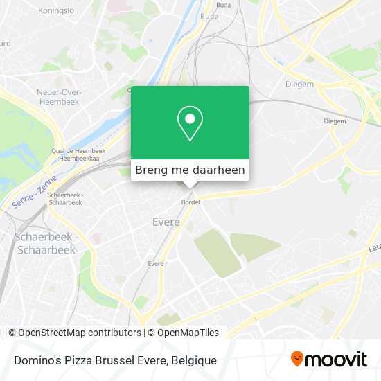 Domino's Pizza Brussel Evere kaart