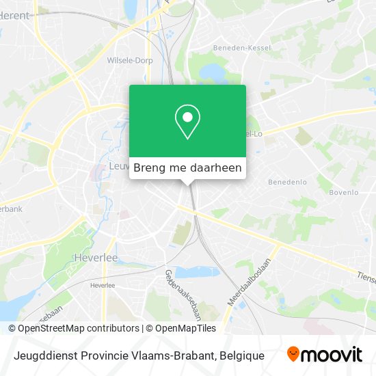 Jeugddienst Provincie Vlaams-Brabant kaart