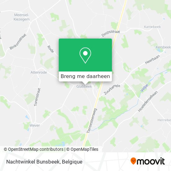 Nachtwinkel Bunsbeek kaart