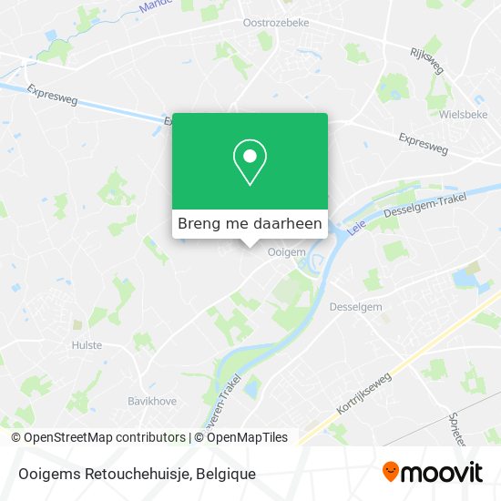 Ooigems Retouchehuisje kaart