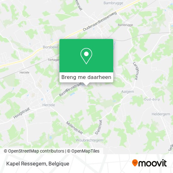 Kapel Ressegem kaart
