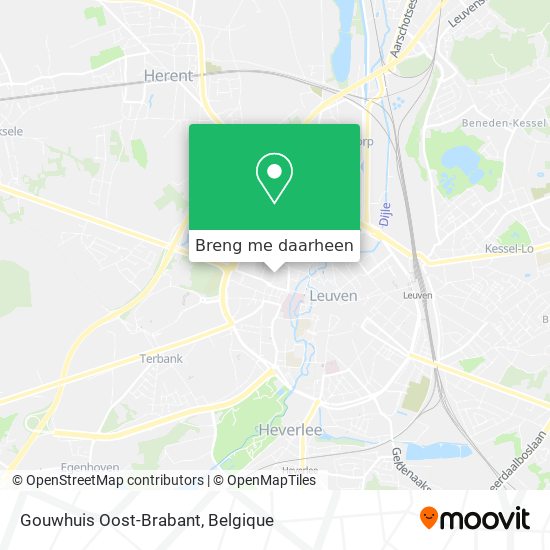 Gouwhuis Oost-Brabant kaart