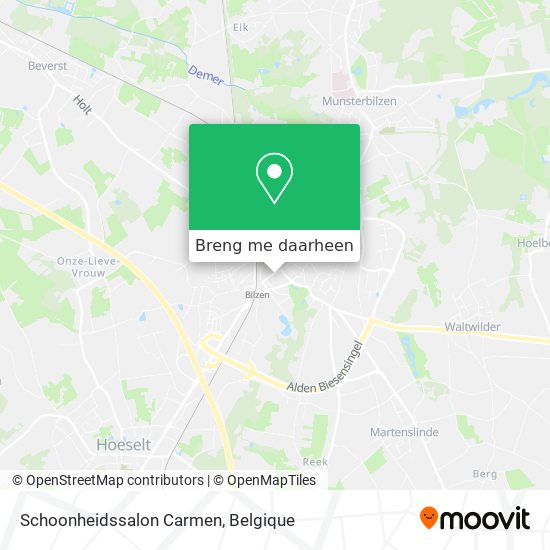 Schoonheidssalon Carmen kaart