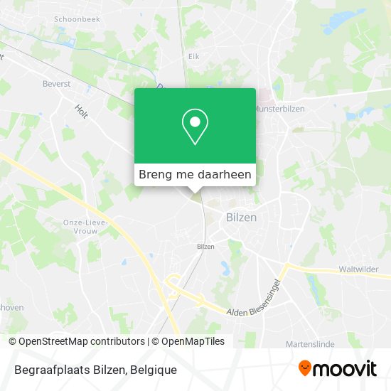Begraafplaats Bilzen kaart