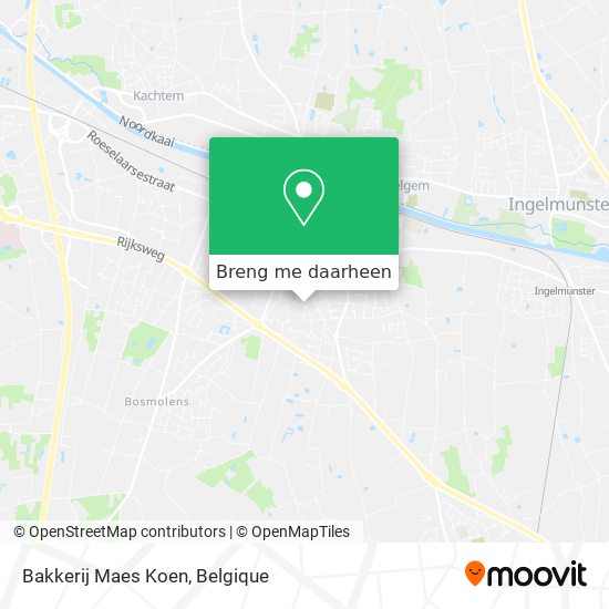 Bakkerij Maes Koen kaart