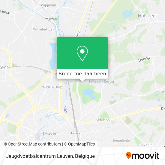 Jeugdvoetbalcentrum Leuven kaart